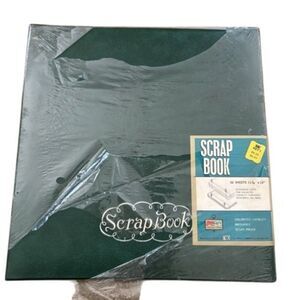 Vintage Kmart 32 Sheet 11 3/4 x 12” Green Scrapbook *NOS*